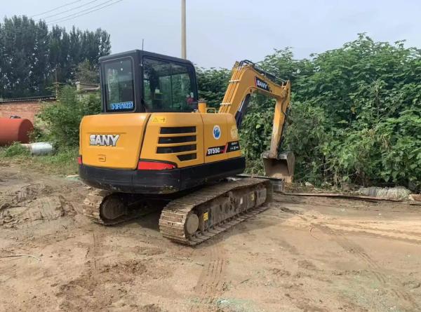 Popular Second Hand 5T Mini Digger Used Sany SY55C Crawler Excavator
