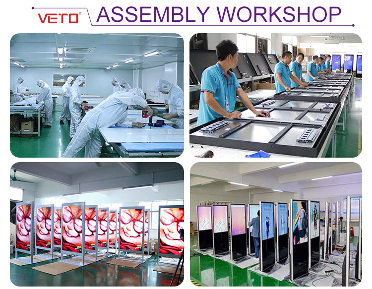 VETO Customisizd Размер 4K растянутый полный LCD дисплей Ультра тонкая панель для розничных магазинов