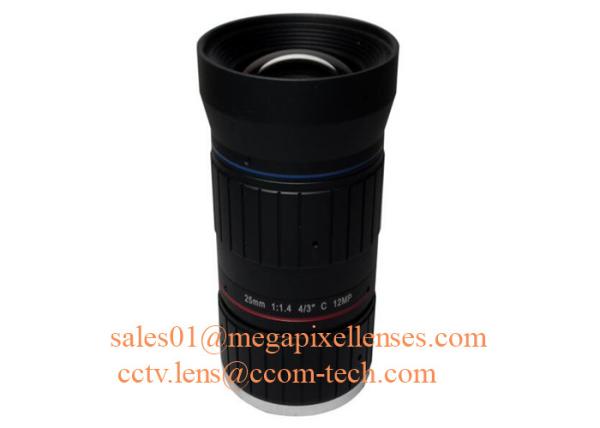 4/3 35mm F1.4 12Megapixel C Mount Manual IRIS Low Distortion ITS Lens, 35mm Traffic Monitoring Lens