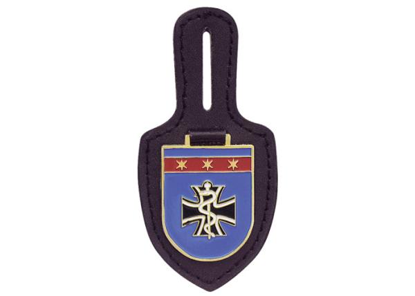 Promotional Gift 3D Leather Pocket Badge, Fashionable Key Ring with Gold Plating