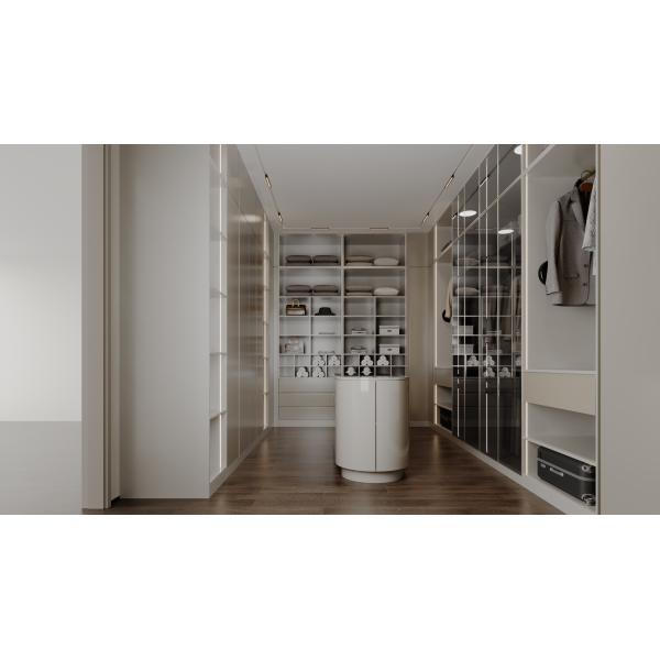 Деревянная лака 8х8 ходьба в шкафу организатор мебель в форме U