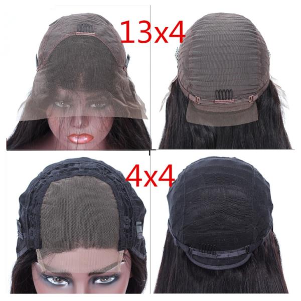 13X4 Lace Front Human Hair Wigs For Black Ladys Extensions Kinky Curl