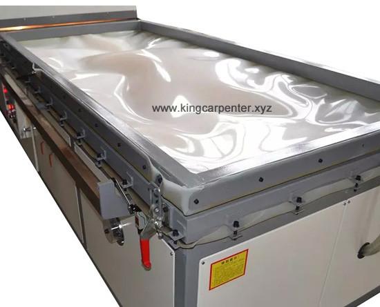 Semi-automatic PVC film wood veneer vacuum membrane press machine for cabinet WPC door