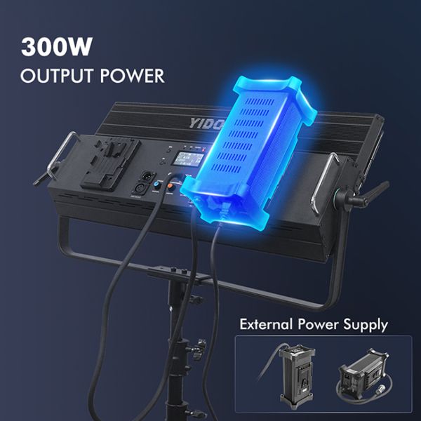 300W Tunable RGB LED Photography Light with 12 Built-In FX Modes