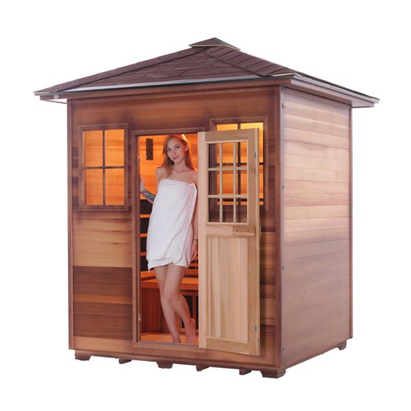 Traditional Canadian Hemlock 3 - 4 Person Dry Sauna Outdoor