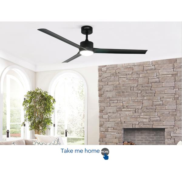 fã de teto plástico de 220V 240V 50HZ com velocidade do motor 5 da C.C. das luzes 37.6W