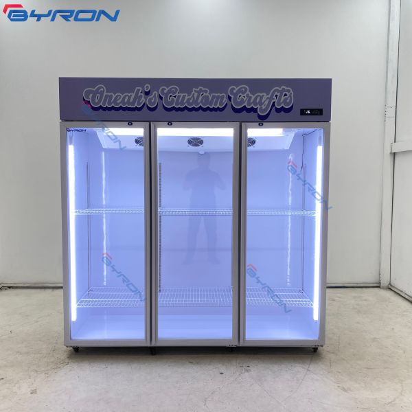 White Flower Display Cooler Floral Refrigeration Units Customized