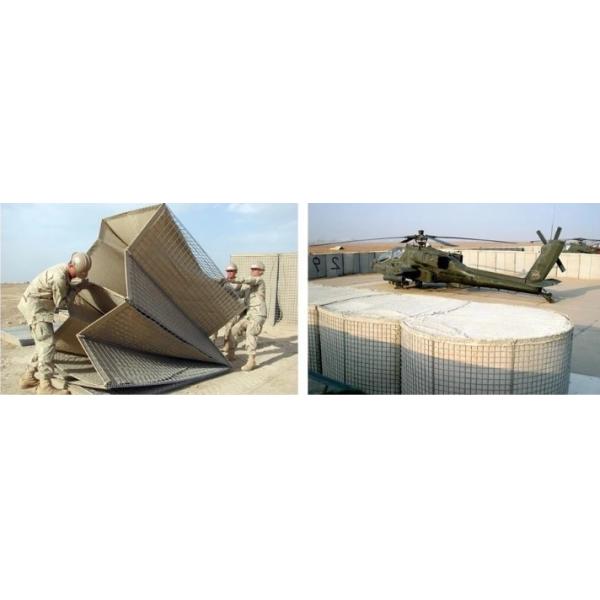 Стальные контейнеры Hesco прямоугольника Mil 12B/12G барьеров потока HESCO