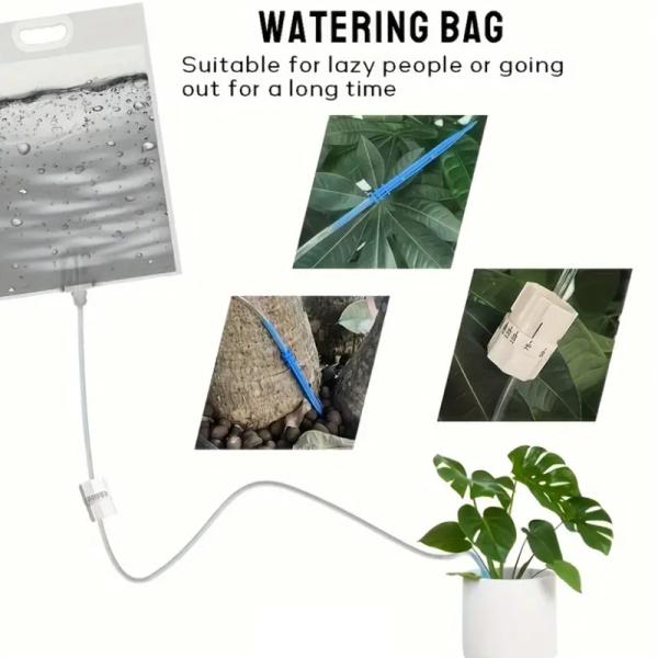 Extra Large 6500ML Drip Irrigation Bag Adjustable Flow, Self Automatic Watering System For Outdoor Gardening Plants And Flowers