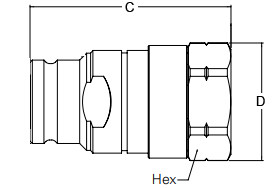 Муфта стороны квартиры нержавеющей стали BSPP 316 гидравлическая
