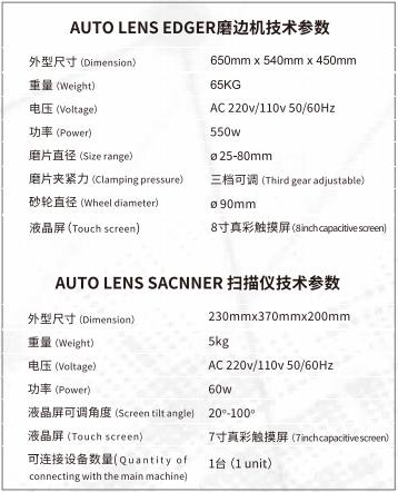 3D JingGong Paternless Auto Lens Edger CR39 Glass PC Lenses Patternless Lens Edgers Suitable For Mini Frames SJG-910A&910 Durable With Scanner