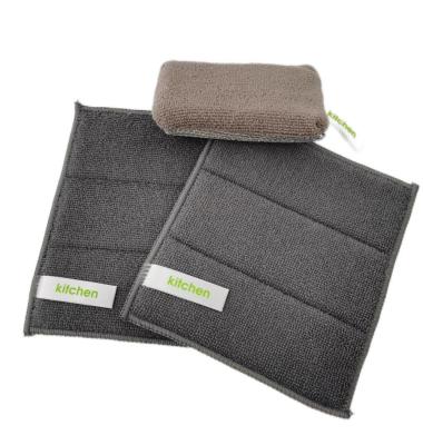 Esfregue a esponja para a almofada de limpeza sem fiapos dos pratos 17x23cm Microfiber Microfiber