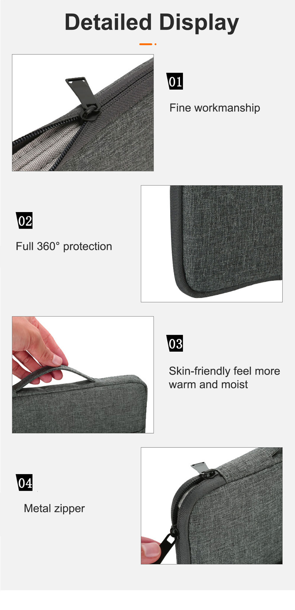 Laudtec Waterproof Business Laptop Bag Dual - Zipper 13-15.6 Inch Simple Functional Large Capacity Lightweight Travel Bags Dnb98 Wholesale OEM/ODM/Private Label