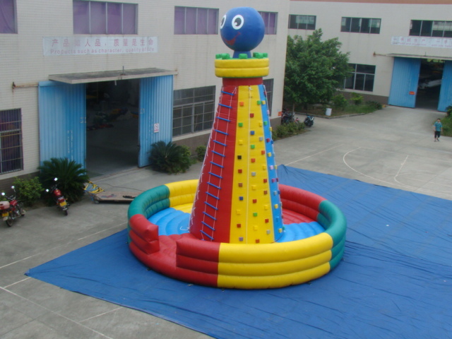 Multi-Sided Inflatable Climbing Tower with Safety Base for Outdoor Events
