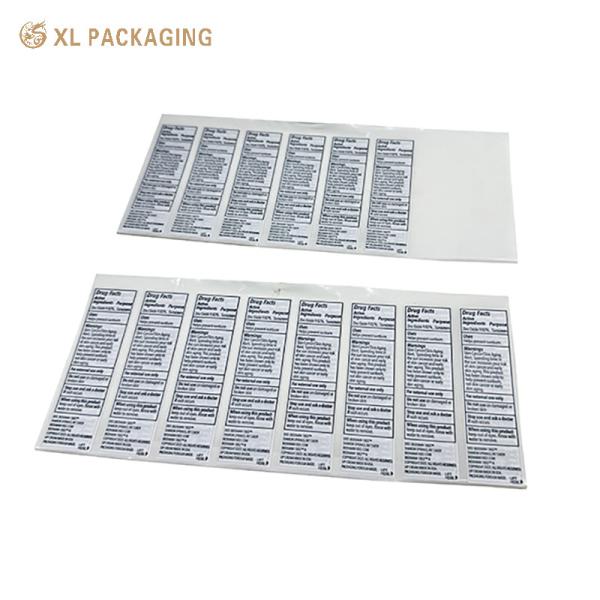 Embossed textured paper stickers rectangular custom labels for business packaging
