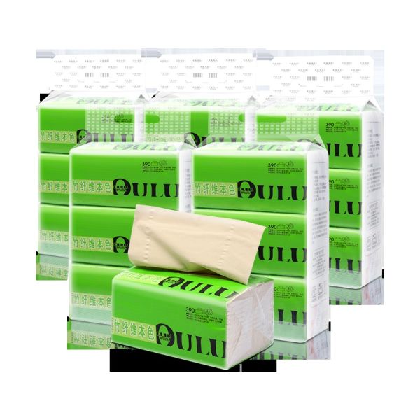 Excellent quality plastic soft pack white color 2 ply bamboo facial tissue paper