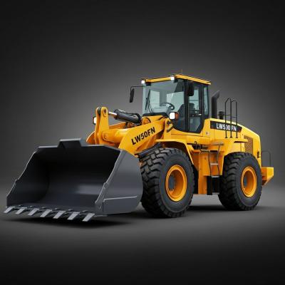 Carregador de 5 toneladas  LW500FN 3m3 da roda para a terra e a pedra de carregamento