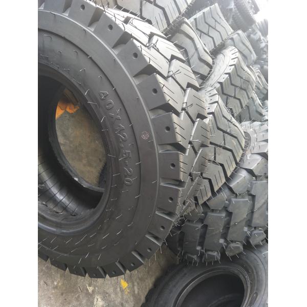 Solid Industrial Forklift Tires 40x12.5-20 Puncture Resistant