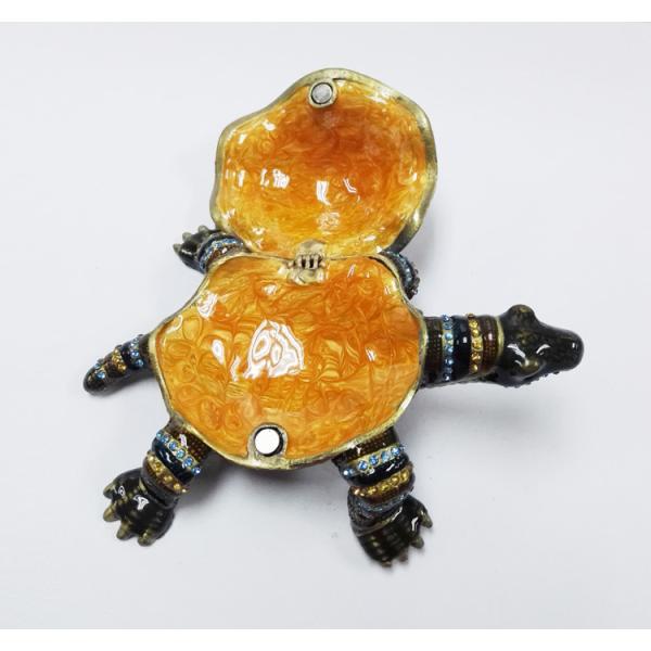 Classical turtle metal jewelry box diamond jewelry box ring box painted dressing table decorations