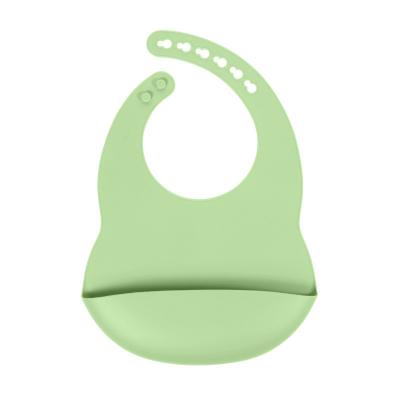 Waterproof Infant Baby Feeding Bib Green Pink Blue Yellow Gray Oem With Size Is 3.5*30.6*20.8 cm And Weight Is 81 Gram