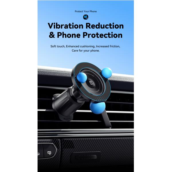 Essager ES-ZJ27 serie de cargadores de teléfono de ventilación de seguridad magnética para automóviles