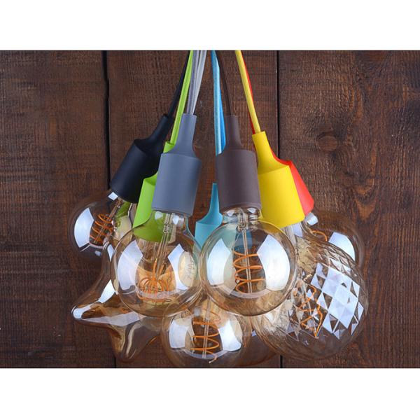 Красочный держатель Э27 220в 50/60хз привесной лампы потолка силикона легкий для установки