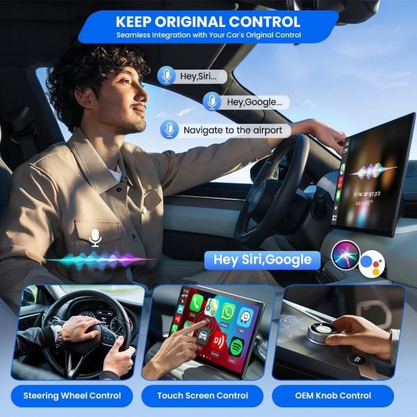 5.8GHz WiFi Frequency Bluetooth Version 5.4 Android Auto Carplay Mini Ultra1 Smart 1 Portable Smart 2 in 1 Car USB Module