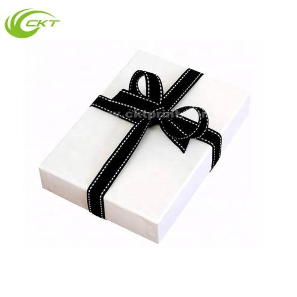 Custom Cosmetic Gift Box with Ribbon Recycled Paperboard Packaging