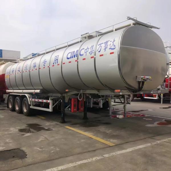 CIMC hierro de 3 ejes S30408 11450*2500*3900mm masa total 40T masa de borde 8200 uso EHA extremo del plato espesor 4,5mm tanque de líquido ordinario