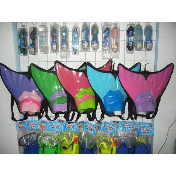 Bright Fabric Little Kid Mermaid Tails Mermaid Tails With Protectors / Monofin