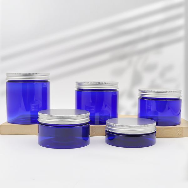 Food-Grade PET Cosmetic Cream Jar with Wide-Mouth Design and Customizable Colors