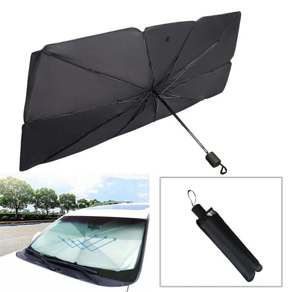 Steel Frame Customized Logo Car Windshield Sunshade Umbrella UV Protect Foldable