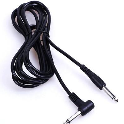 Personnalisation 10FT 90 degrés à droit 1/4 6.35mm TS Jack instrument patch câble de guitare