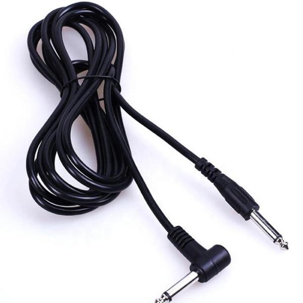 1M 3M 5M Durable 90 Degree Angle to Straight 6.35mm 1/4 TS Jack Instrument Patch Guitar Cable