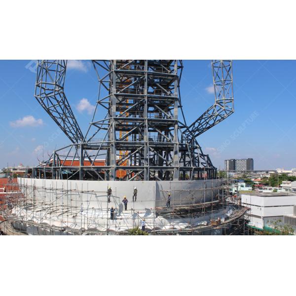 Современная распыльная краска Большая открытая статуя Будды, Таиланд Золотая статуя Будды