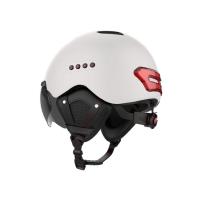 O PC EPS integrou o passeio branco da noite do capacete da bicicleta da pisca-pisca com assistente da voz