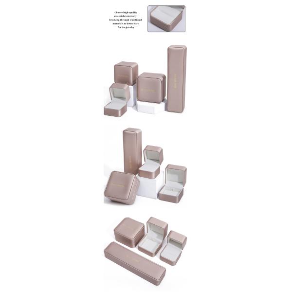 Champaign Gold PU Leather Jewellry Packaging Box Luxury Customized Size
