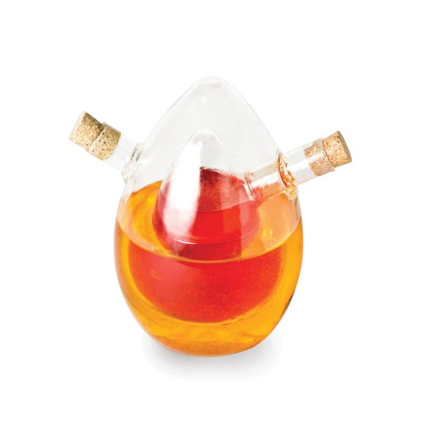 Clear Glass Bubble Pot 2-in-1 Kitchen Container for Separating Kettle and Cruet Bottle Set