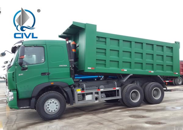 Sinotruck Howo A7 Heavy Dump Truck 6 X 4  Tipper Dumper 40 tons capacity dump truck Euro 2 Engine color green