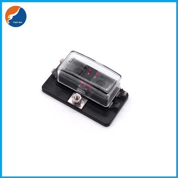Button Pom 4 Poles ATO ATC Automotive Car Blade Fuse Block With Copper Connect Terminals