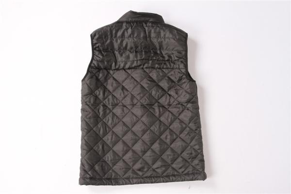 Black Rhombic Lattice Utility Gilet Vest Men's Quilted Padded Vest
