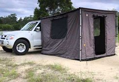 Canvas Camping Tent with Side Awning Four-Season and Breathable Fabric