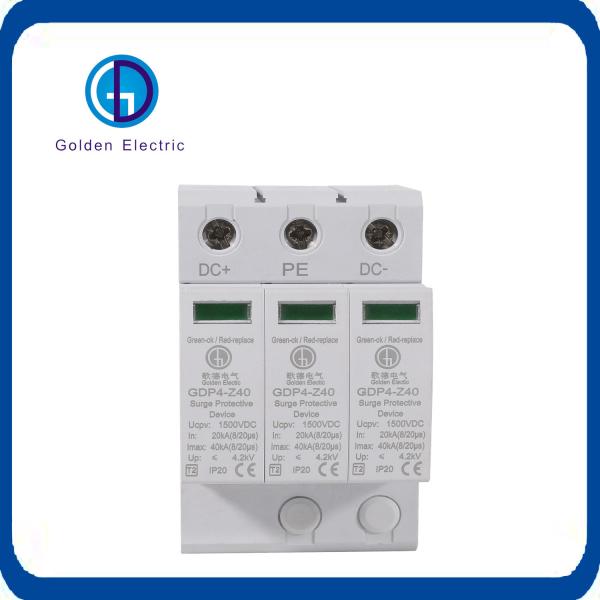 Protector de sobrecarga do sistema de CA SPD 20ka-40ka 2p 3p 4p para casa solar 275V 385V 420V T1 T2