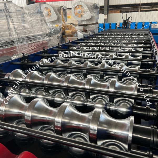 1220mm Width Panel Glazed Tile Roll Forming Machine with 18 Stations Roller and Chain Drive for Steel Construction