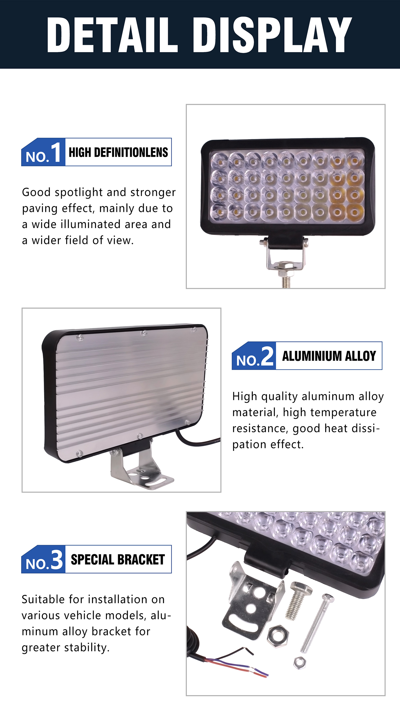 30W Motorcycle External Spotlight Dual-Color Temperature For Illumination