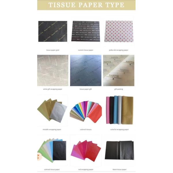 Colorful Innovative Biodegradable Packaging Custom Tissue Paper 50x70cm 17g
