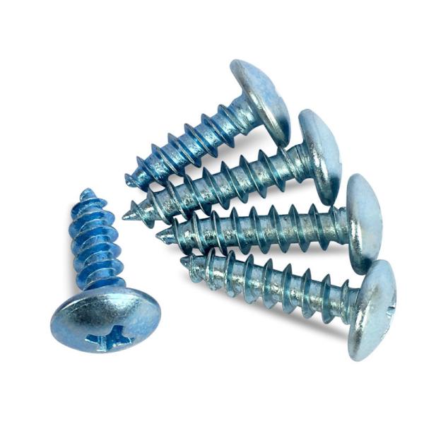 Zinc Plated Steel Big Truss Head Phillips Drive Pointed Screws Cross Recessed Mushroom Head Tapping Screws