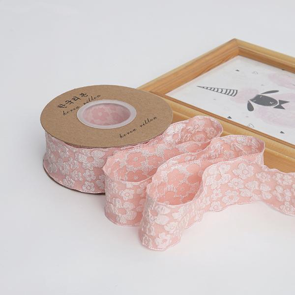 Цветочная кружевная лента из полиэстера 25 мм