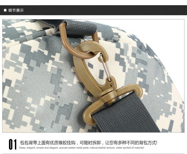 CAMO DOUBLE SHOULDER BUCKET BAG LARGE CAPACITY OUTDOOR CAMO BACKPACK SINGLE SHOULDER CROSSBODY TRAVEL BACKPACK HANDBAG