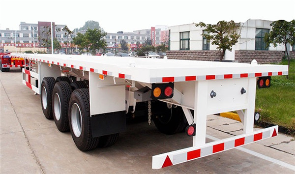 20ft 40ft Flat Bed Semi Trailer with 60 Ton Carry Capacity Flatbed Tractor Trailer